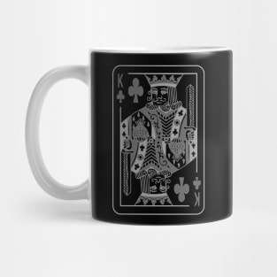 King of Clubs Grayscale Mug